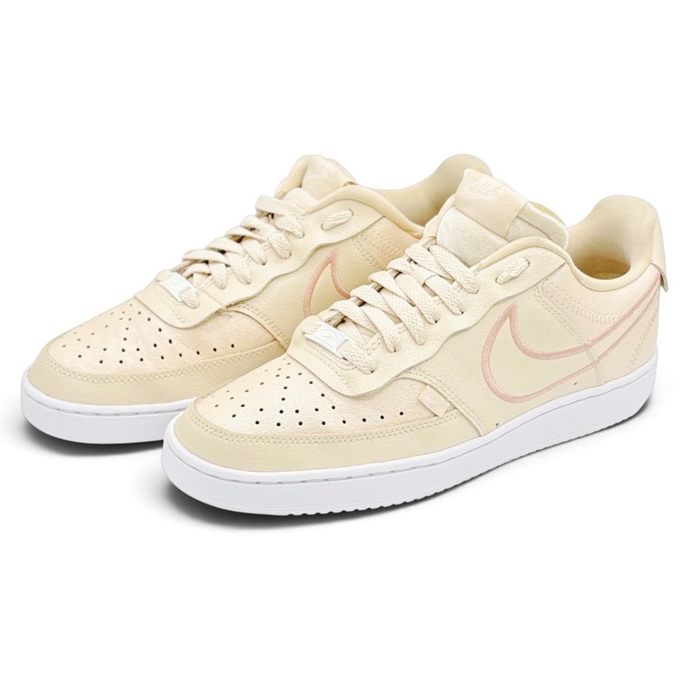 Nike Court Vision Low Premium Women 9.5 Pearl White Rose Bronze Shoes DM0838-200